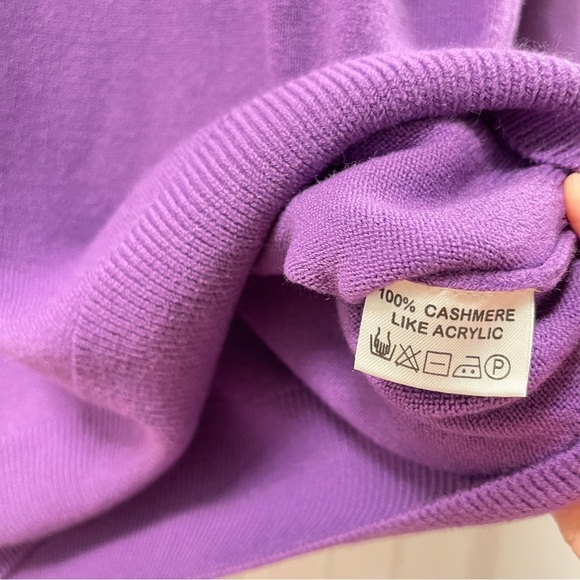 Vintage Gianni Dolce Mock Neck Sweater Purple - Picture 7 of 12